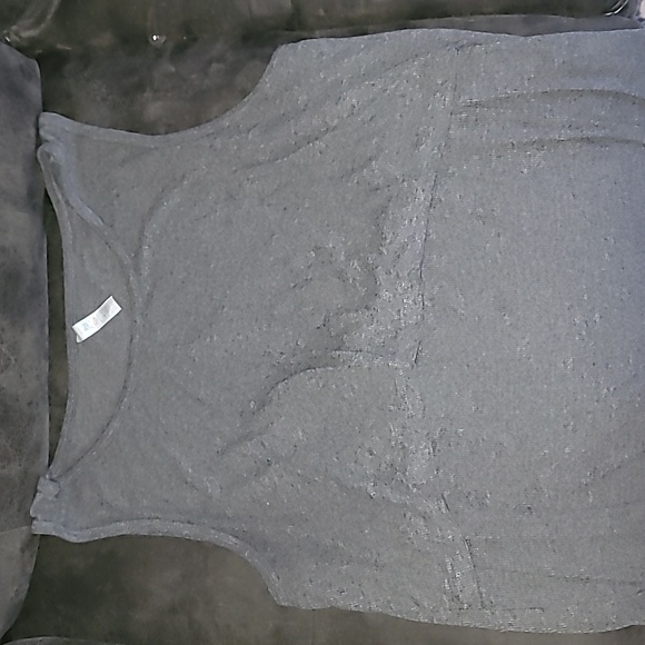 Latched Mama Sleeveless Ribbed Tank Top in Dark Gray - Picture 1 of 3